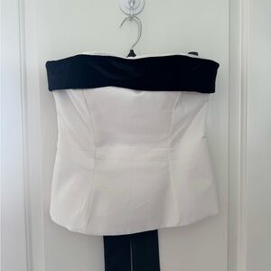 Zara Monochrome Strapless Top